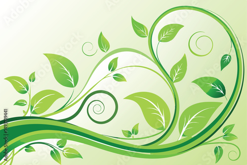 elegant wavy green spring background elegant gree.eps