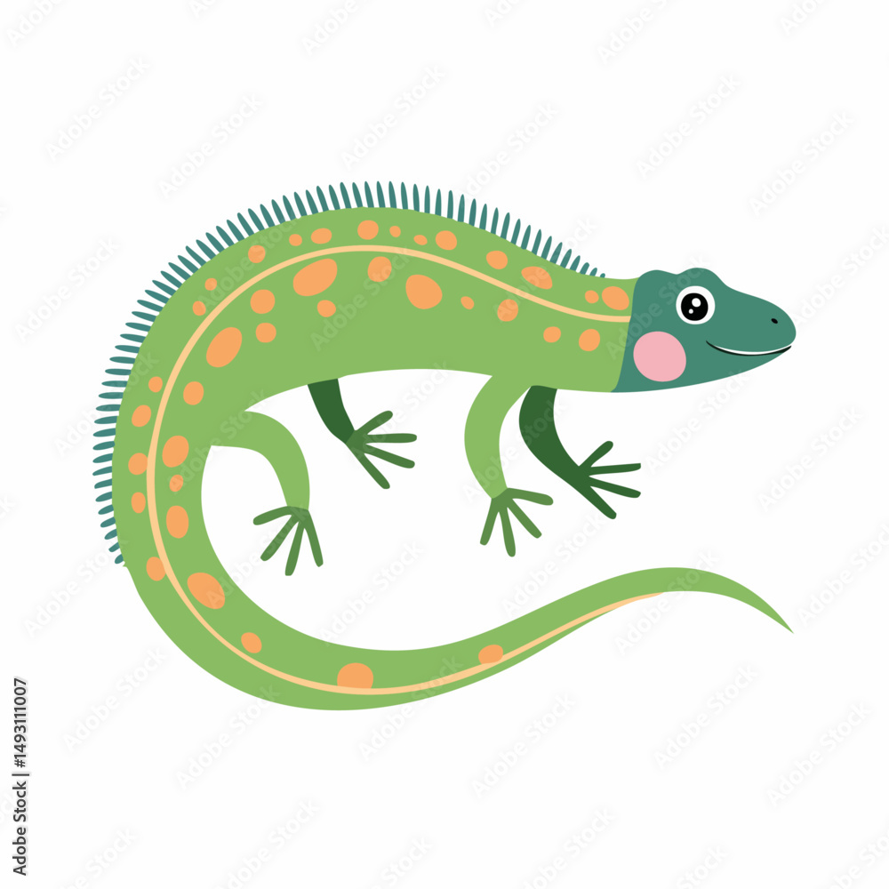 Cute Lizard in Simple Vector Style – Minimal Cartoon Reptile on White Background
Cute Lizard in Simple Vector Style – Minimal Cartoon Reptile on White Background
