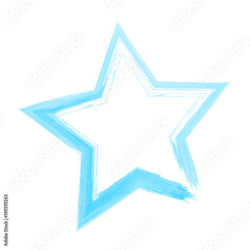 Vibrant irregular rough stars shapes. Trendy textured element. Simple forms isolated on white background.