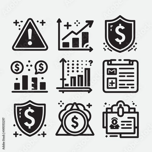 Mental health icons set. Containing depression, anxiety, stress, mental care, empathy, loneliness, bipolar, PTSD, psychology symbol, panic, mind disorder and more. Vector illustration