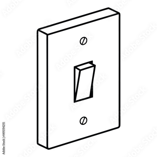 switch on white wall