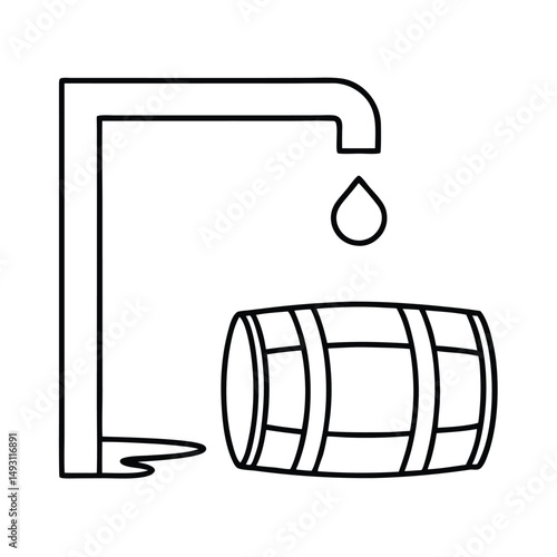 barrel with oil