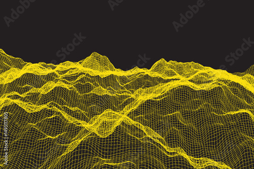 Smooth Network Wave BackYou can use these network waves for your elegant design that will be stand out by trendy visualization in the spirit of minimalist art and splendid tech-futuristic combination.