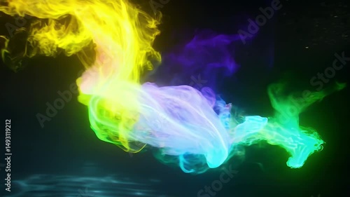vibrant flame-like color flow in dynamic motion