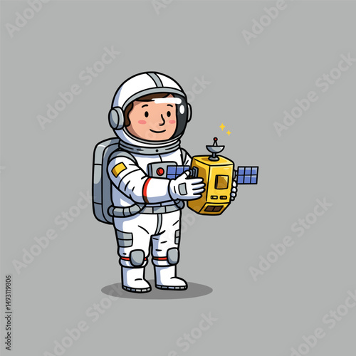 An astronaut trapped in a time loop in deep space.
