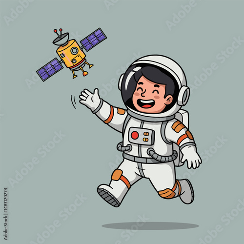 An astronaut finding water on an alien planet.