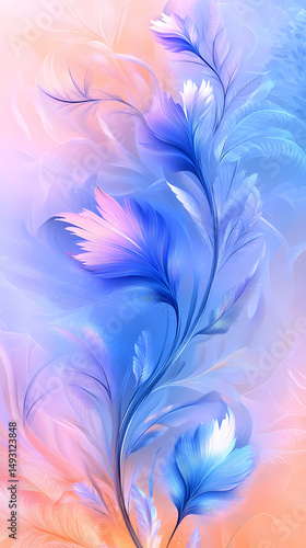 Delicate Pastel Floral Abstraction