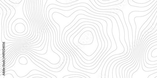 Abstract Topographic map background with wave line. White wave paper curved reliefs abstract background. Vector illustration. wave Line topography map contour background.