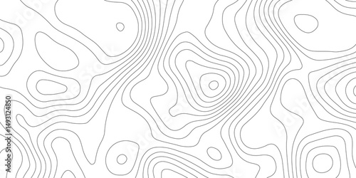 Abstract Topographic map background with wave line. White wave paper curved reliefs abstract background. Vector illustration. wave Line topography map contour background.