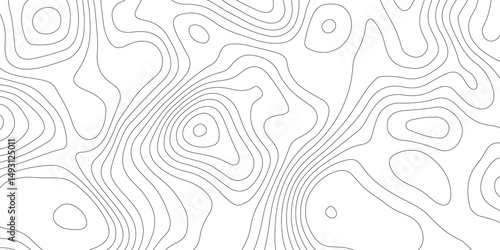 Abstract Topographic map background with wave line. White wave paper curved reliefs abstract background. Vector illustration. wave Line topography map contour background.