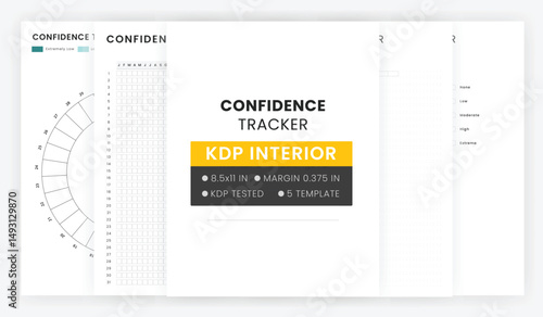 Confidence Tracker Printable Bullet Journal Page, Self Esteem Planner Track Confidence