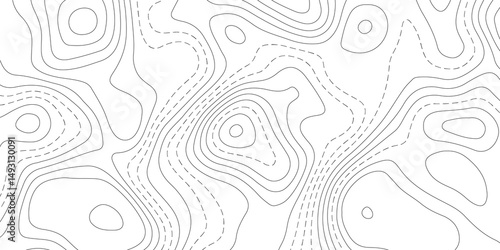 Abstract Topographic map background with wave line. White wave paper curved reliefs abstract background. Vector illustration. wave Line topography map contour background.