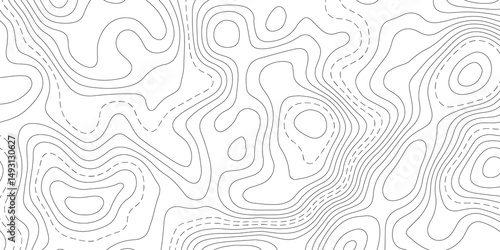 Abstract Topographic map background with wave line. White wave paper curved reliefs abstract background. Vector illustration. wave Line topography map contour background.