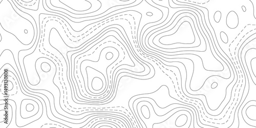 Abstract Topographic map background with wave line. White wave paper curved reliefs abstract background. Vector illustration. wave Line topography map contour background.