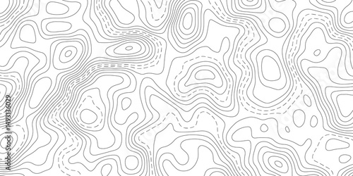 Abstract Topographic map background with wave line. White wave paper curved reliefs abstract background. Vector illustration. wave Line topography map contour background.