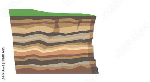 Colorful Earth Cross Section Illustration