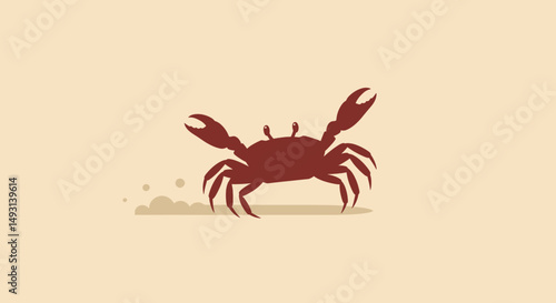 Animated Pixel Art Crab Walking On Sand