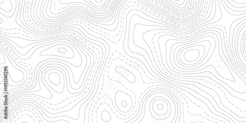 Abstract Topographic map background with wave line. White wave paper curved reliefs abstract background. Vector illustration. wave Line topography map contour background.