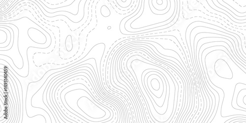 Abstract Topographic map background with wave line. White wave paper curved reliefs abstract background. Vector illustration. wave Line topography map contour background.