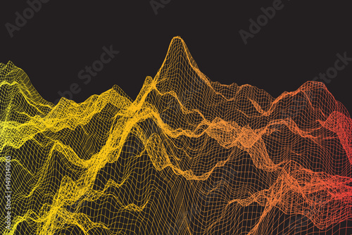 Smooth Network Wave BackYou can use these network waves for your elegant design that will be stand out by trendy visualization in the spirit of minimalist art and splendid tech-futuristic combination.