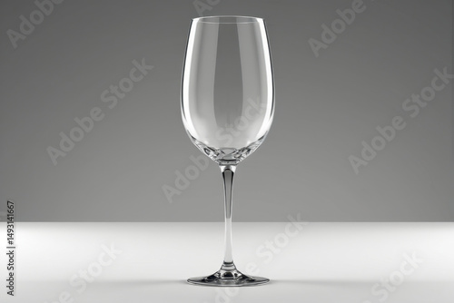 A single wine glass sitting on a table
