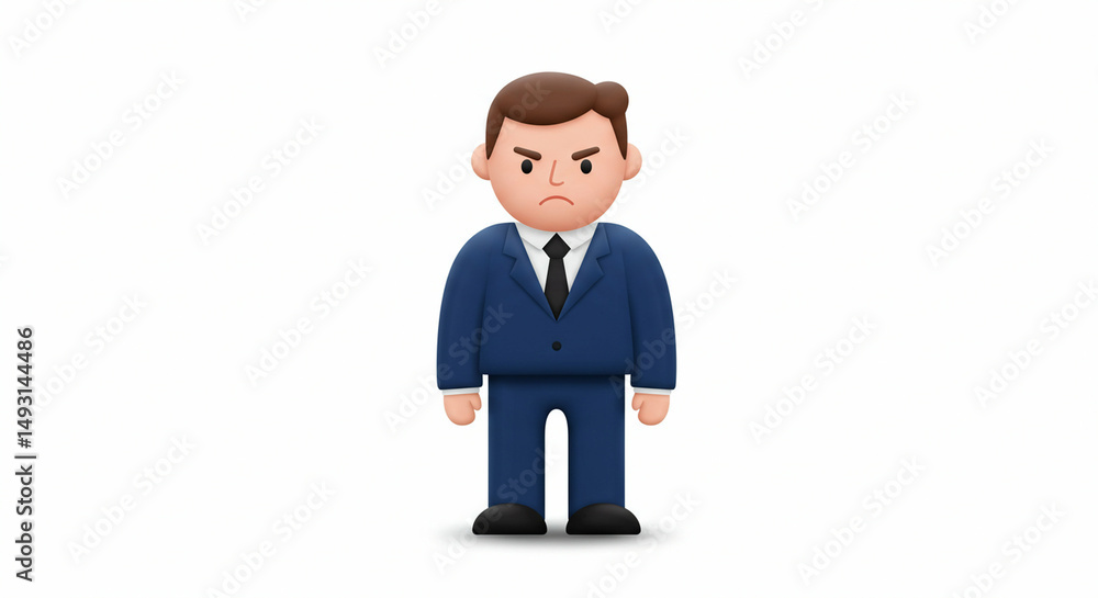 Angry businessman character illustration Angry businessman character illustration