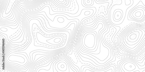 Abstract Topographic map background with wave line. White wave paper curved reliefs abstract background. Vector illustration. wave Line topography map contour background.
