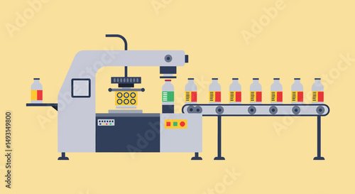 Automated Bottle Filling And Packaging Process