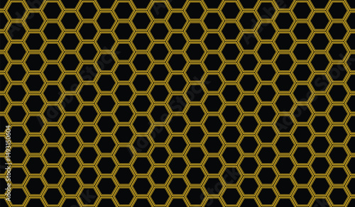 hexagon geometric metal grid background. seamless hexagon honey comb background for printing on clothes, paper and textile