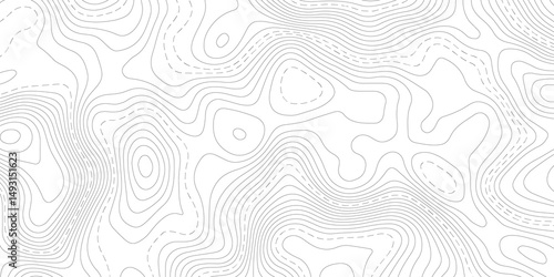 Abstract Topographic map background with wave line. White wave paper curved reliefs abstract background. Vector illustration. wave Line topography map contour background.