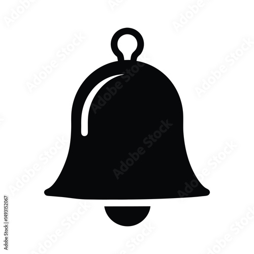Christmas Bell Ornament Vector Silhouette