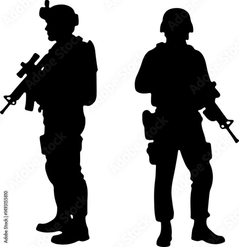American army Guardians of Duty: Soldiers in Silhouette"