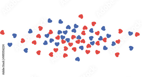 Abstract Scatter Plot With Blue And Red Shapes