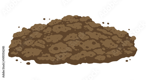 Pixelated Pile Of Cracked Brown Dirt