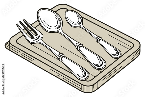   fork, spoon, ladle