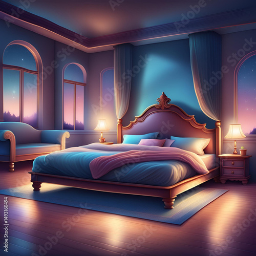 Bedroom dreamy blue