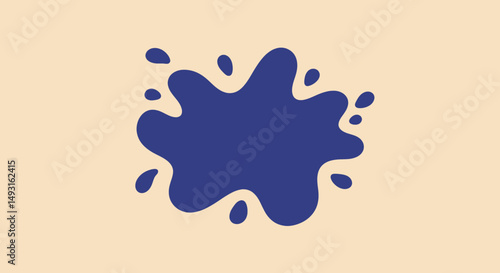 Indigo Splat Pattern Graphic Design