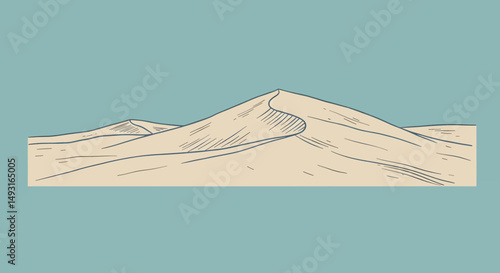 Pixelated Beige Sand Dunes Landscape