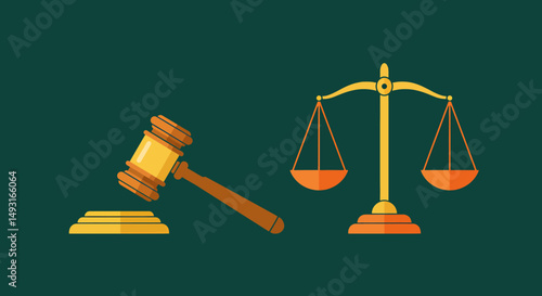 Pixel Art Justice Scales And Gavel Graphic Design