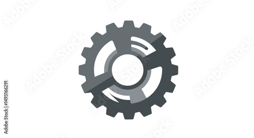Abstract Grey Gear Icon