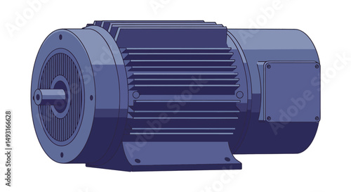 Industrial Electric Motor Illustration