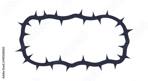 Dark Gray Spiky Frame