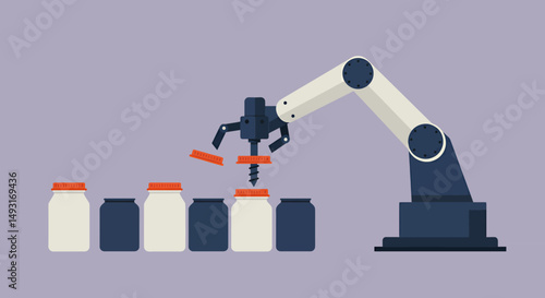 Automated Manufacturing Process Of Jars With Robotic Arm
