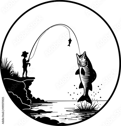 Silhouette of Gondolier on Boat

