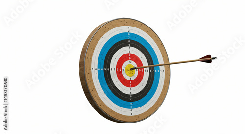 Archery target hit Bullseye precision