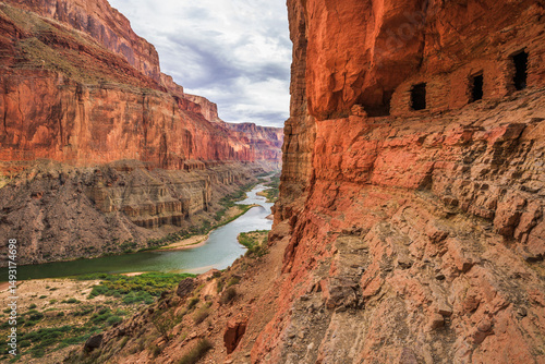 Nankoweap Granaries Overlooking the Colorado River in the Grand Canyon