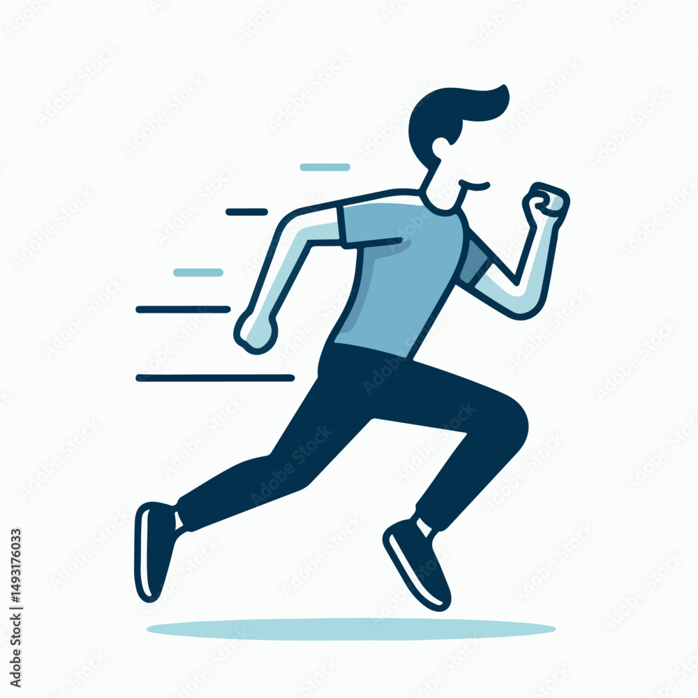 Fototapeta premium running man vector illustration