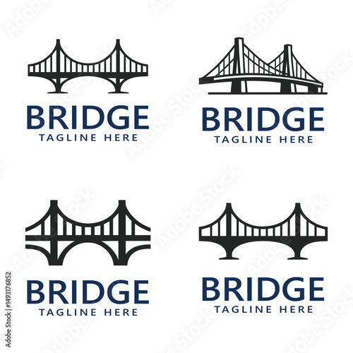 Bridge Logo Set – Modern and Professional Branding Symbols