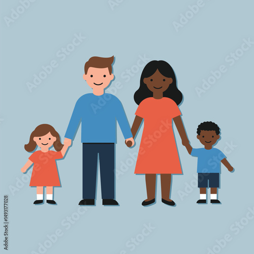 Diverse Family Holding Hands Representing Love and Unity