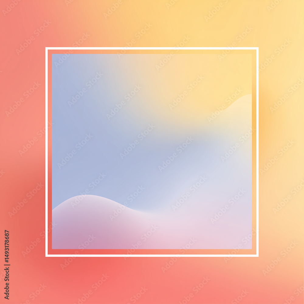 Fototapeta premium Minimal Social Media Post Template in Modern Square Layout